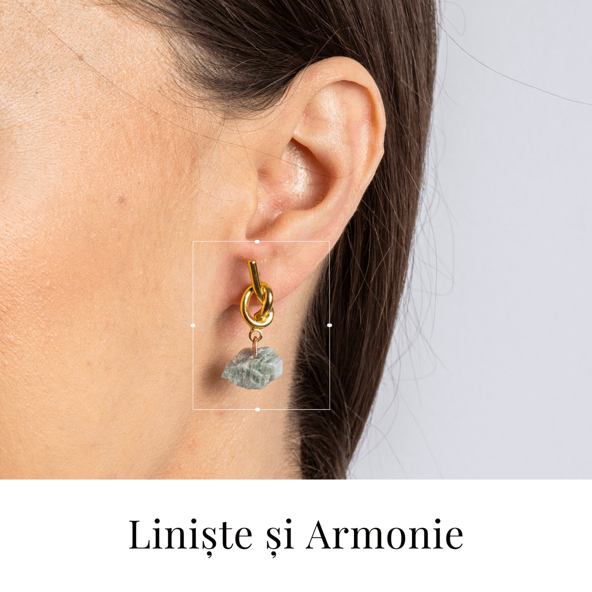 Bijuterie a Linistii - Cercei cu Amazonit si Montura Tip Nod
