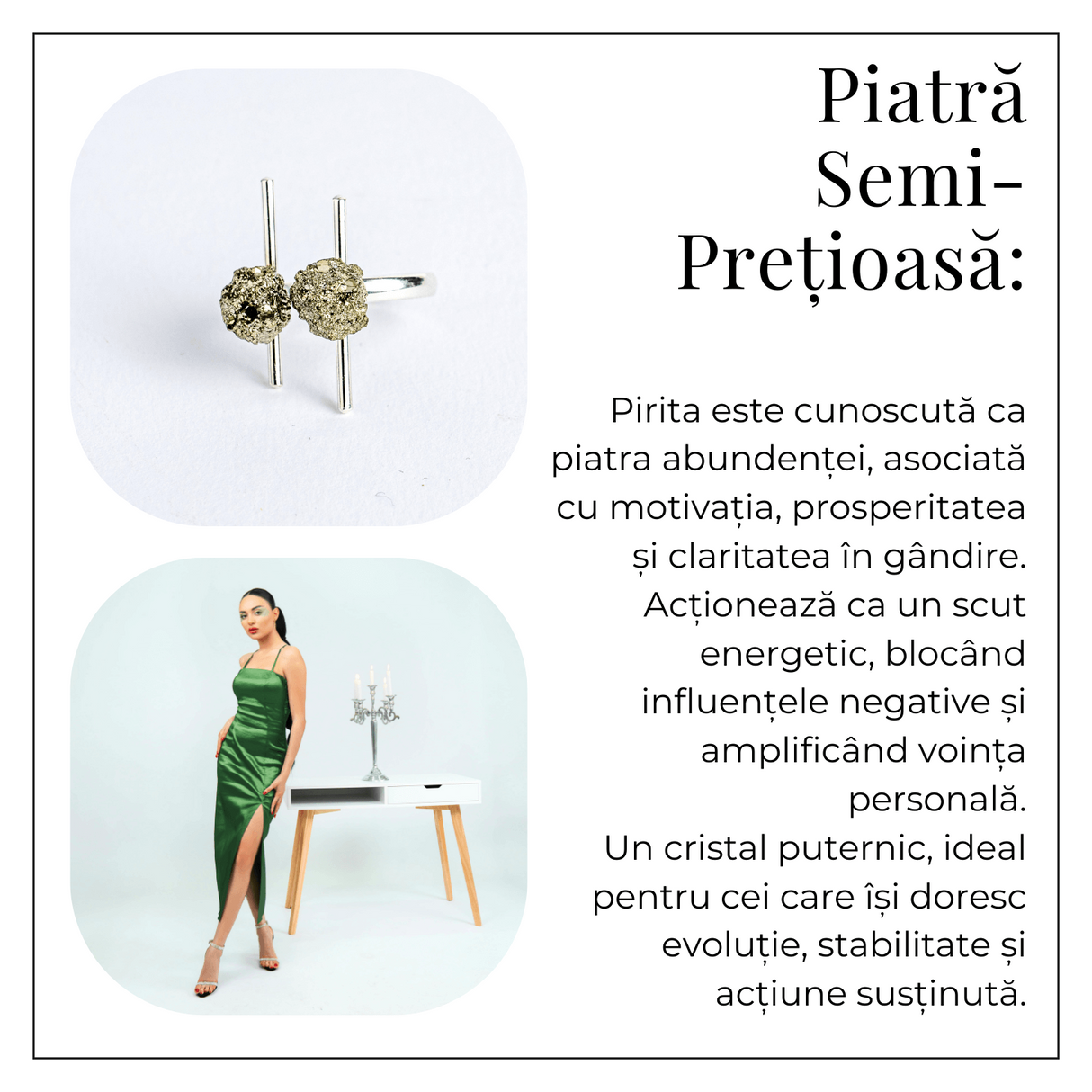 Inelul abilitatii si prosperitatii - Pirita naturala bruta