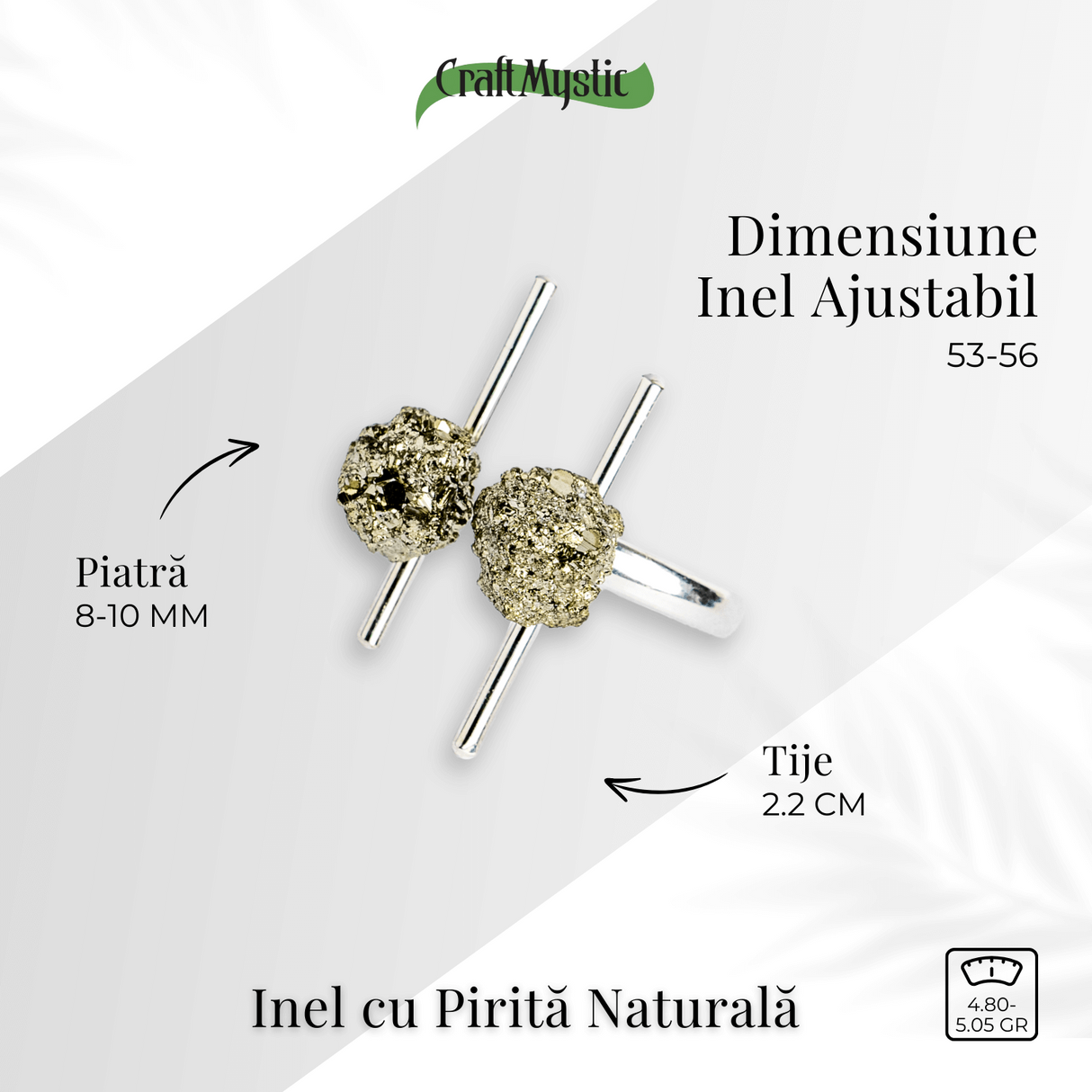 Inelul abilitatii si prosperitatii - Pirita naturala bruta