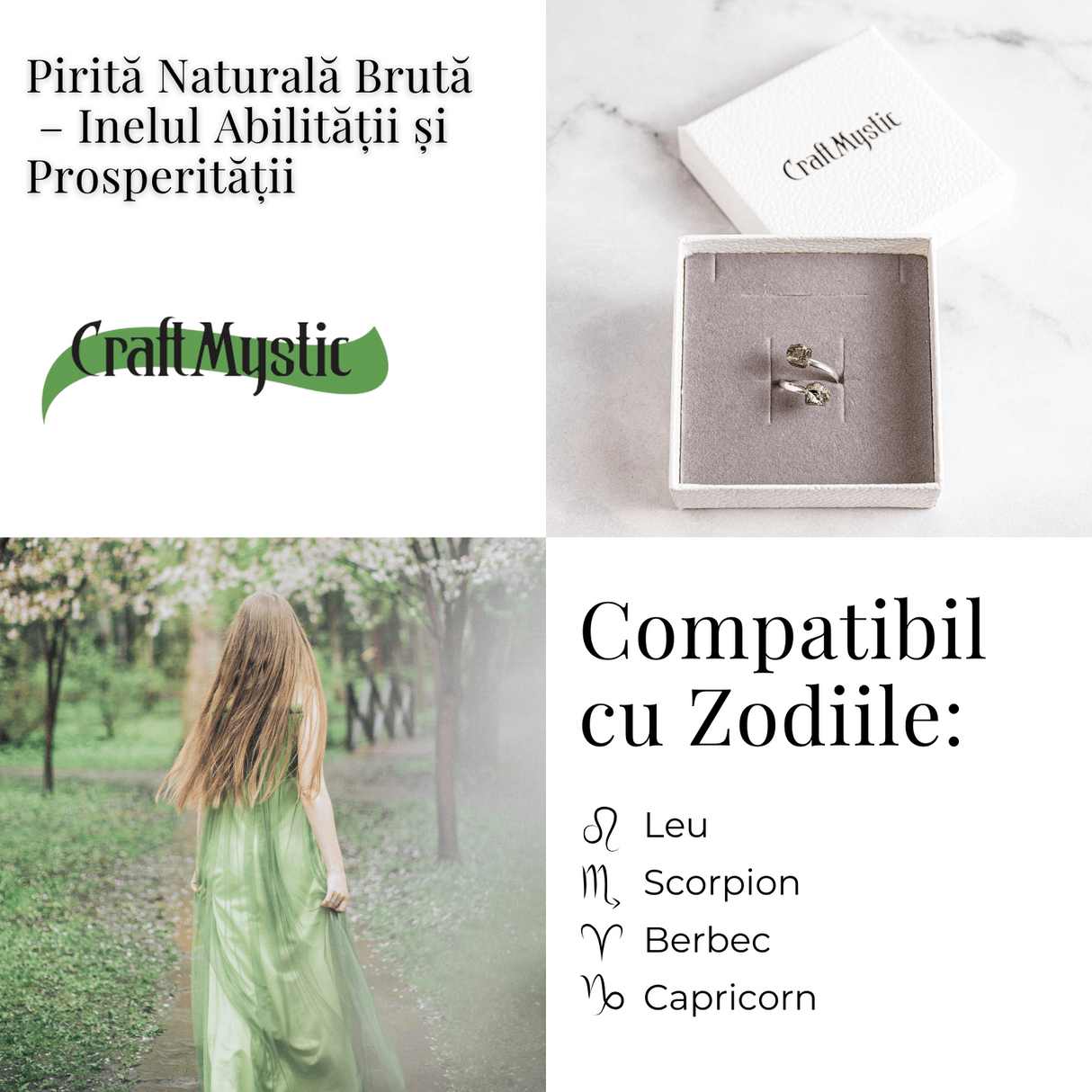 Inelul abilitatii si prosperitatii - Pirita naturala bruta