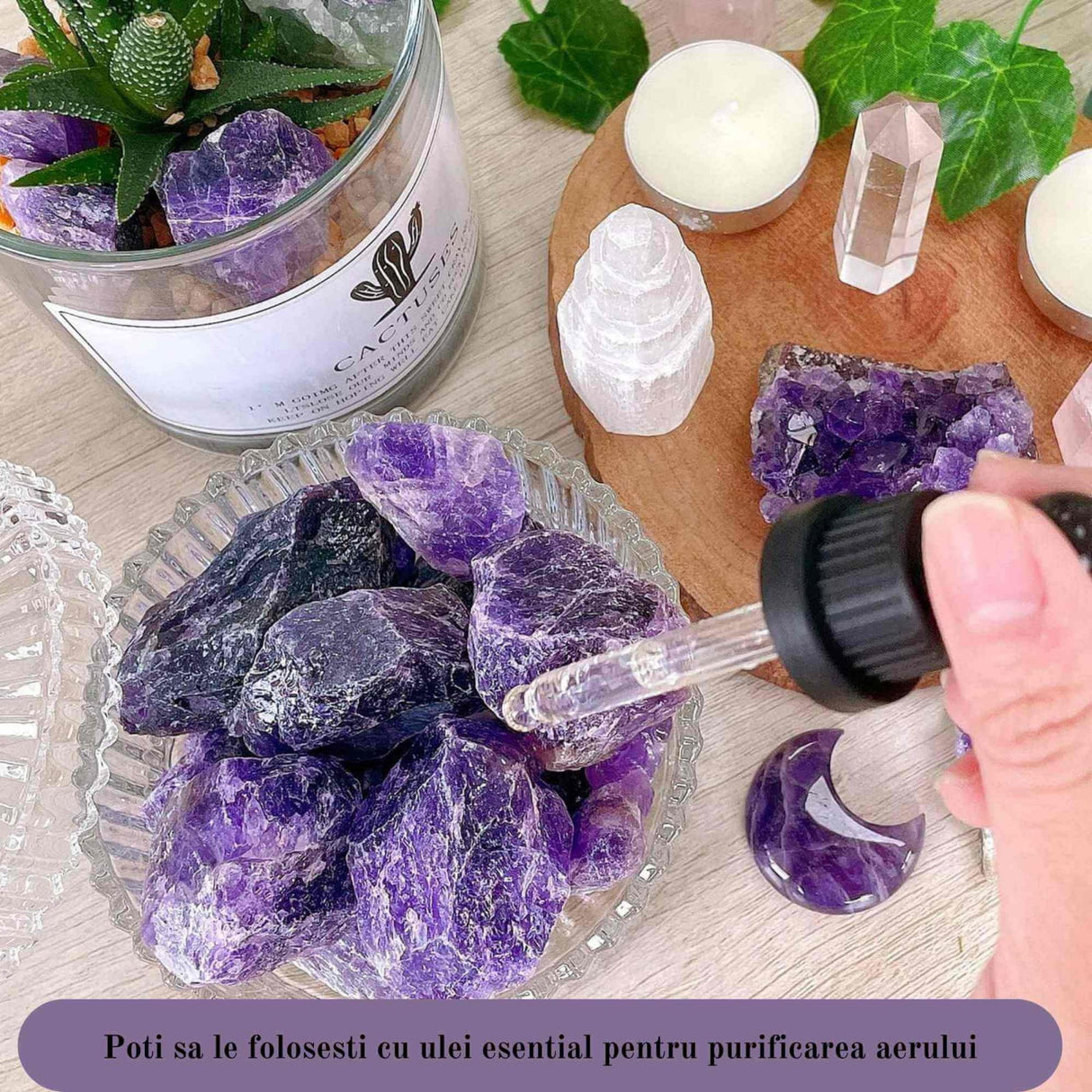 O Piatra Bruta Naturala de Ametist - Putere si Protectie, Dimensiuni 4-5 cm