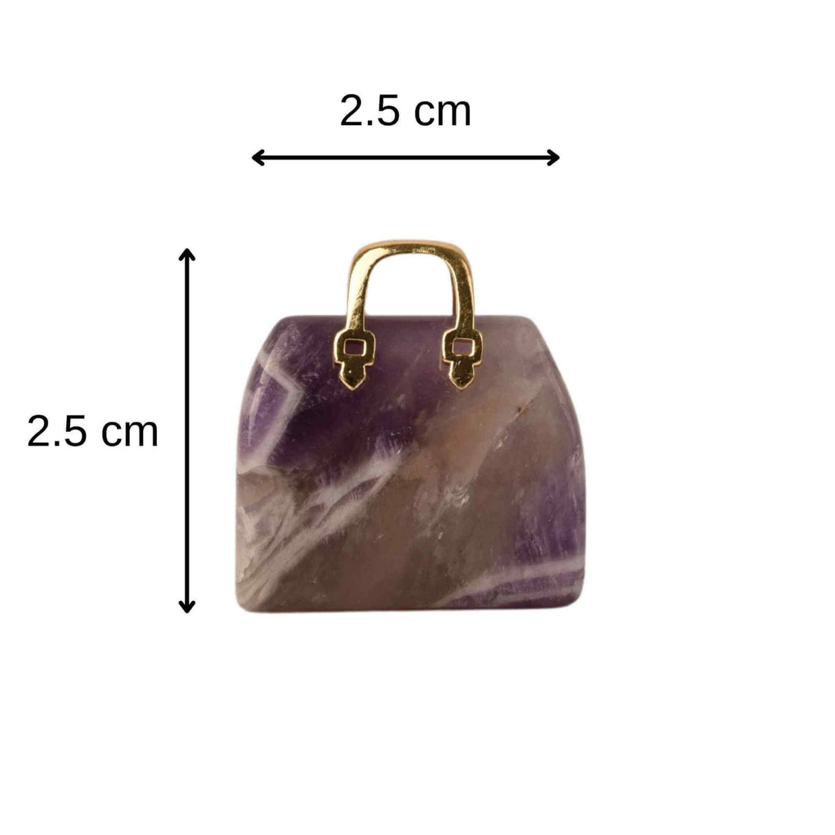 Pandantive 2.5 cm din piatra naturala Ametist, in forma de geanta - Accesorii din piatra pentru realizarea de bijuterii, cercei, colier