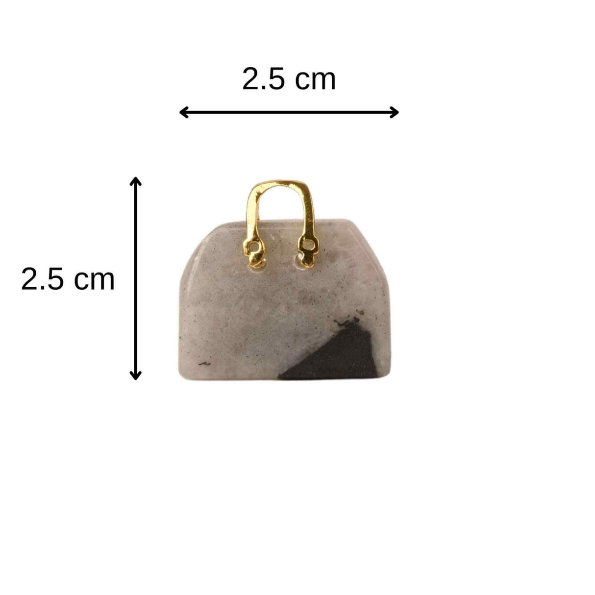 Pandantive 2.5 cm din piatra naturala Ametist, in forma de geanta - Accesorii din piatra pentru realizarea de bijuterii, cercei, colier