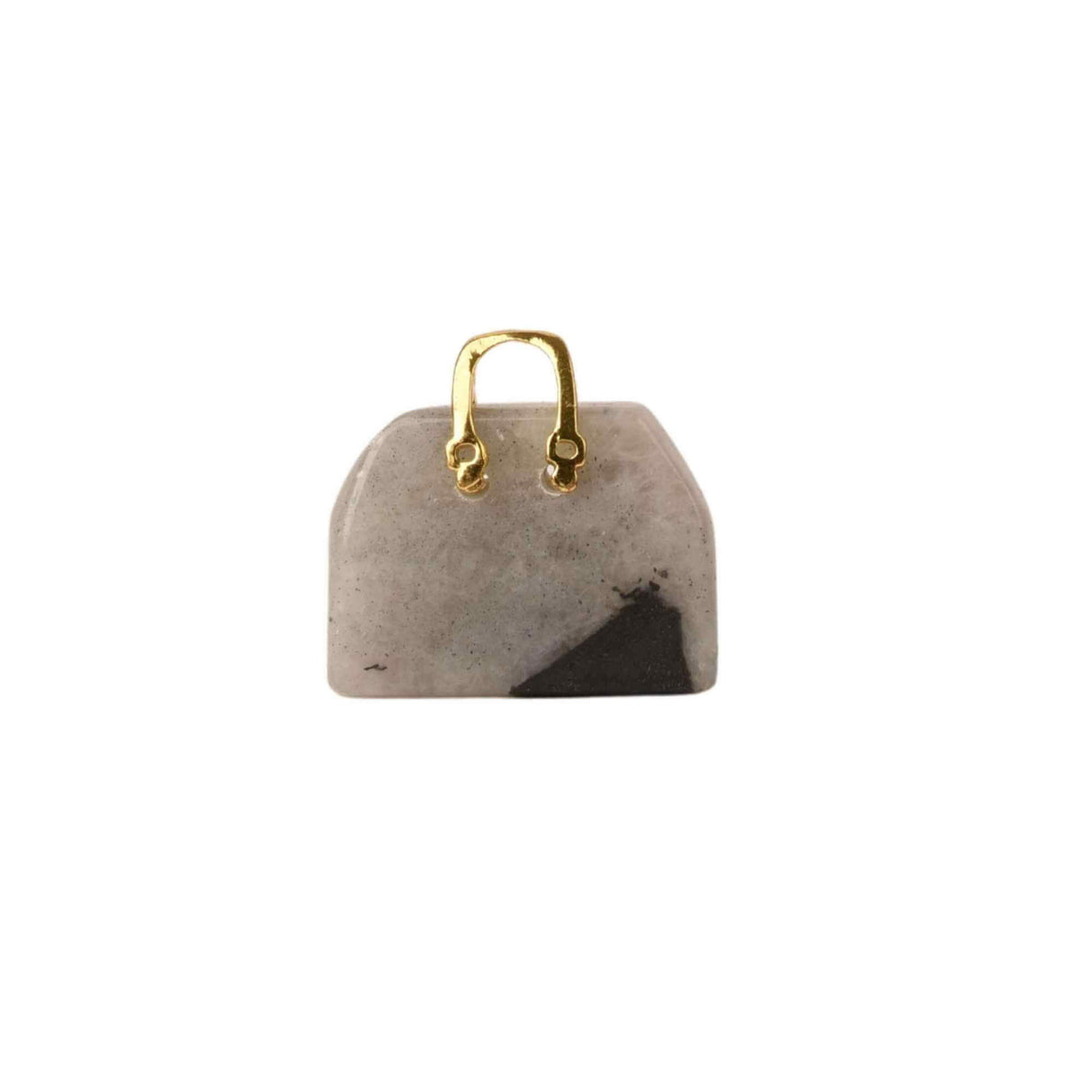 Pandantive 2.5 cm din piatra naturala Ametist, in forma de geanta - Accesorii din piatra pentru realizarea de bijuterii, cercei, colier