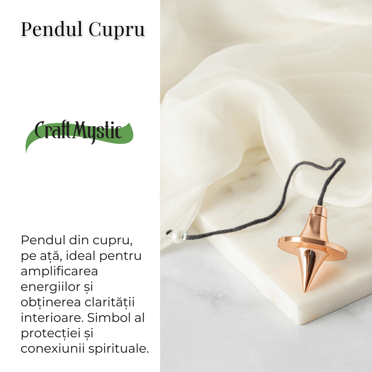 Pendul Cupru pentru Energie si Claritate Spirituala