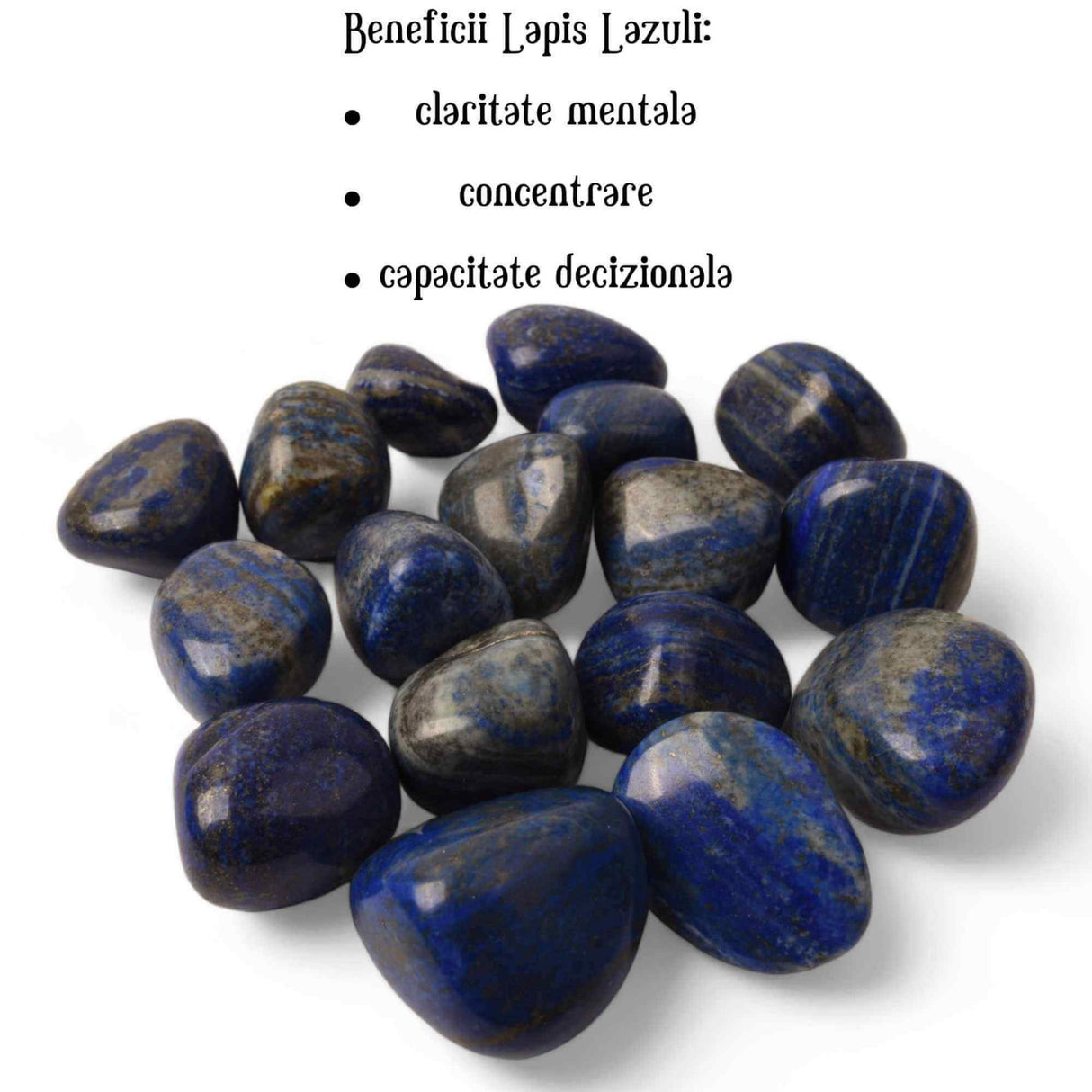 Piatra rulata din Lapis Lazuli Natural - Stimuleaza Creativitatea, 3-4 cm