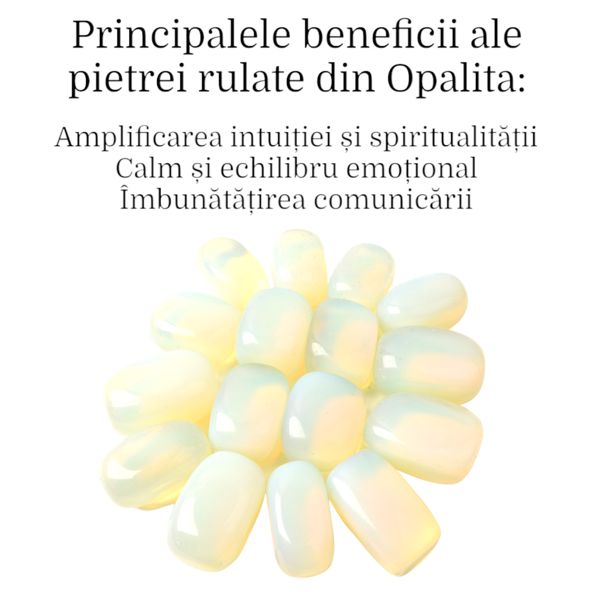 Piatra Opalita Rulata pentru Echilibru și Claritate Mentală 3-4 cm
