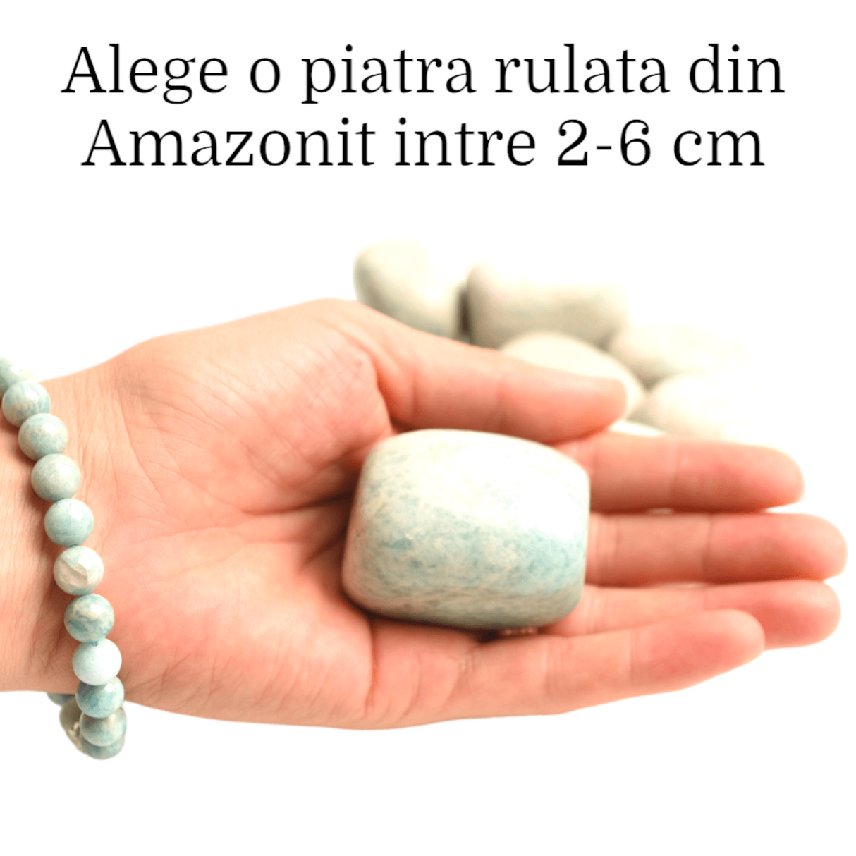 Piatra rulata din Amazonit natural - Calm și Echilibru în Viața Ta 3-4 cm