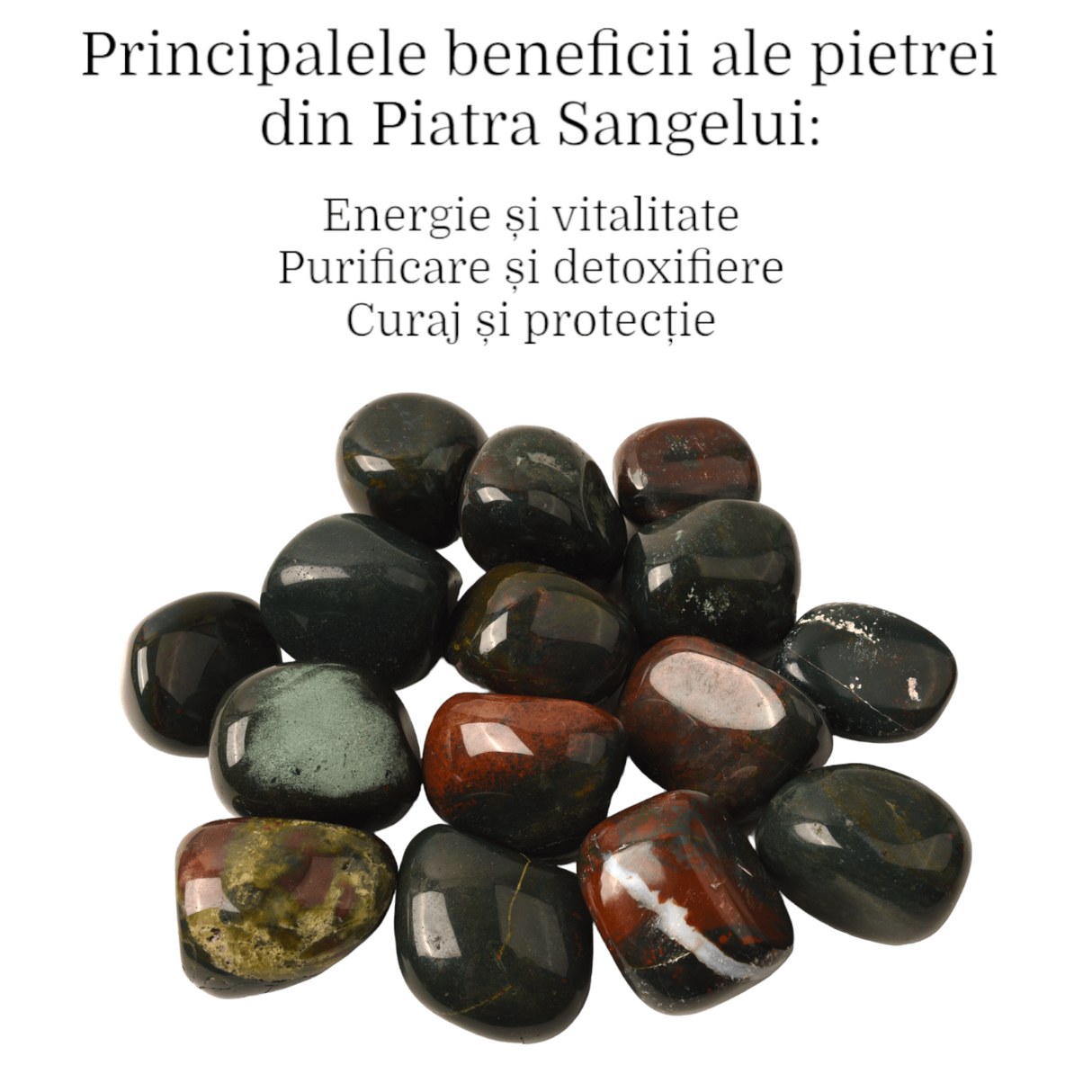Piatra rulata din Piatra Sangelui natural- Energie și Vitalitate pentru Viața Ta 2-3 cm