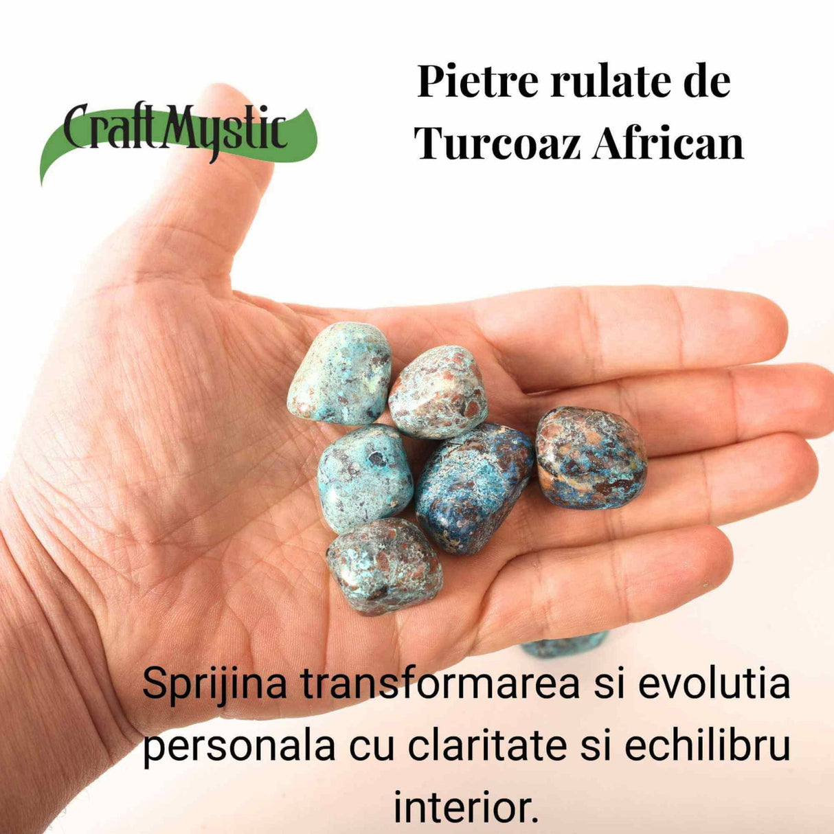 Pietre rulate Turcoaz African 2-3 cm - Claritate, evolutie si echilibru interior