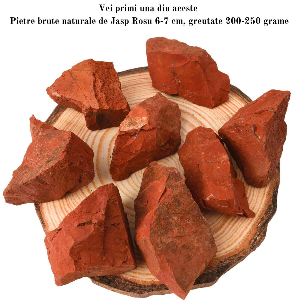 Piatra Bruta Naturala Jasp Rosu - Energie Pozitiva si Echilibru Emotional, Dimensiuni 4-5 cm