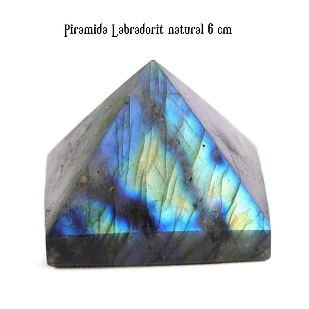 Piramida 6cm din Cristal din Labradorit - Ornament Mineral Specimen pentru Chakre