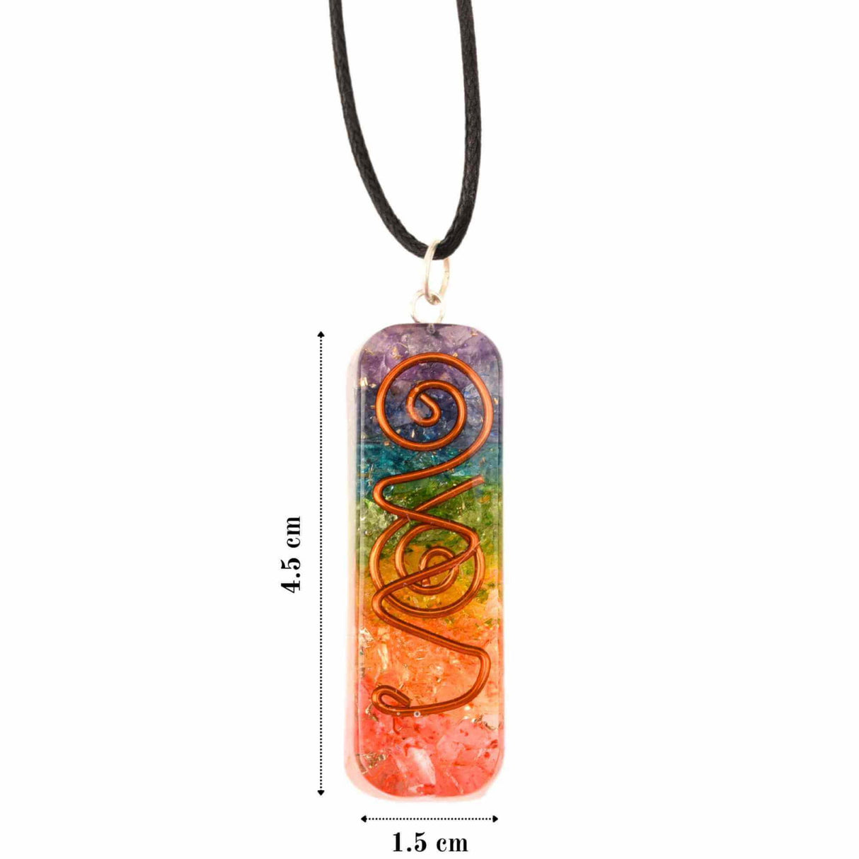 Set Piramida Orgonica 6.5 cm si Colier 7 Chakre - Piramida Orgonica pentru Vindecare Energetica - Protectie EMF