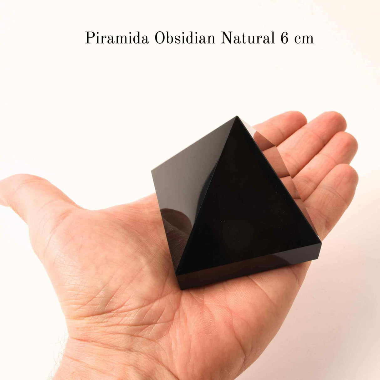 Piramida de Obsidian Natural, 60 mm - Protectie si Purificare Energetica