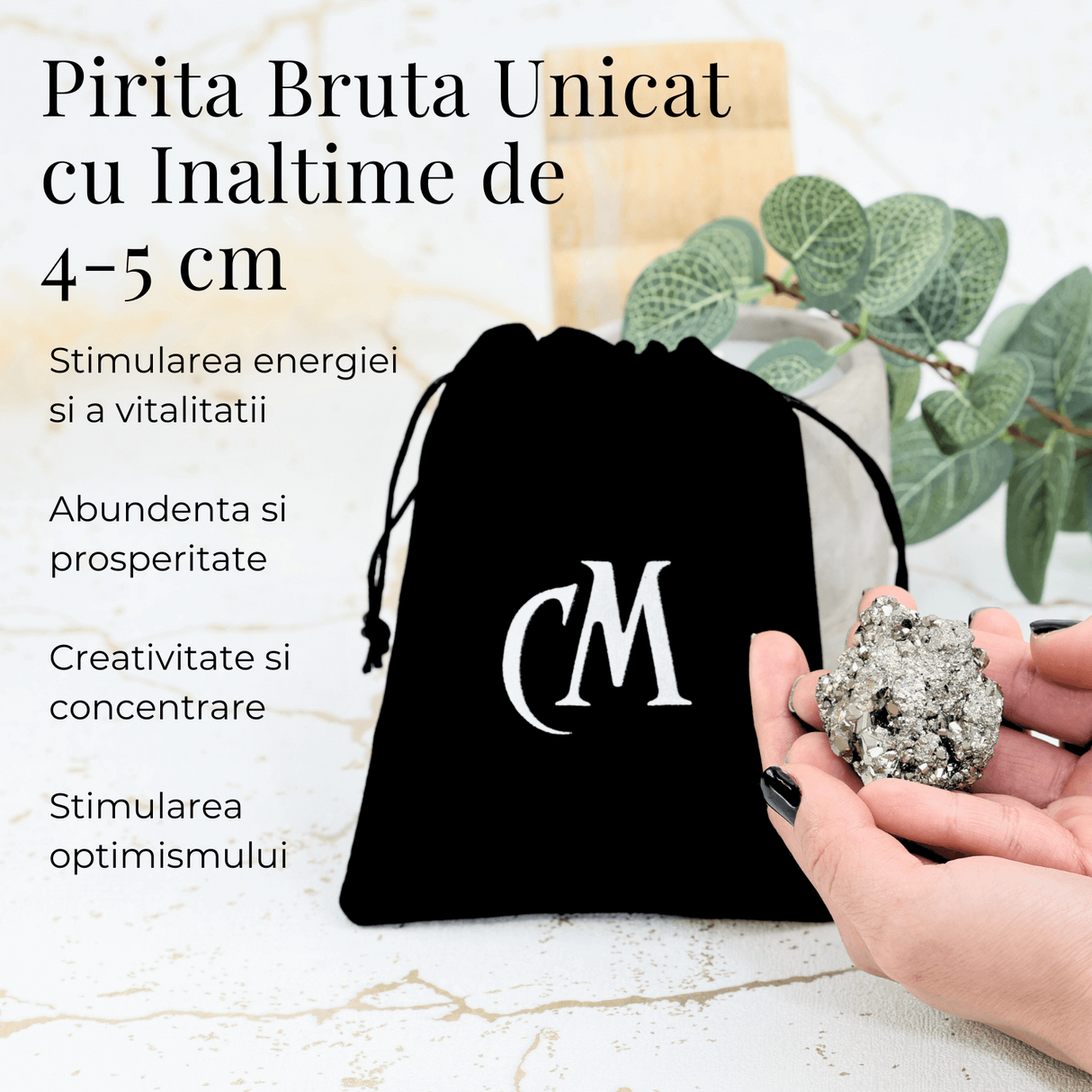 Specimen Pirita Bruta 4-5 cm - Creste Energia si Increderea