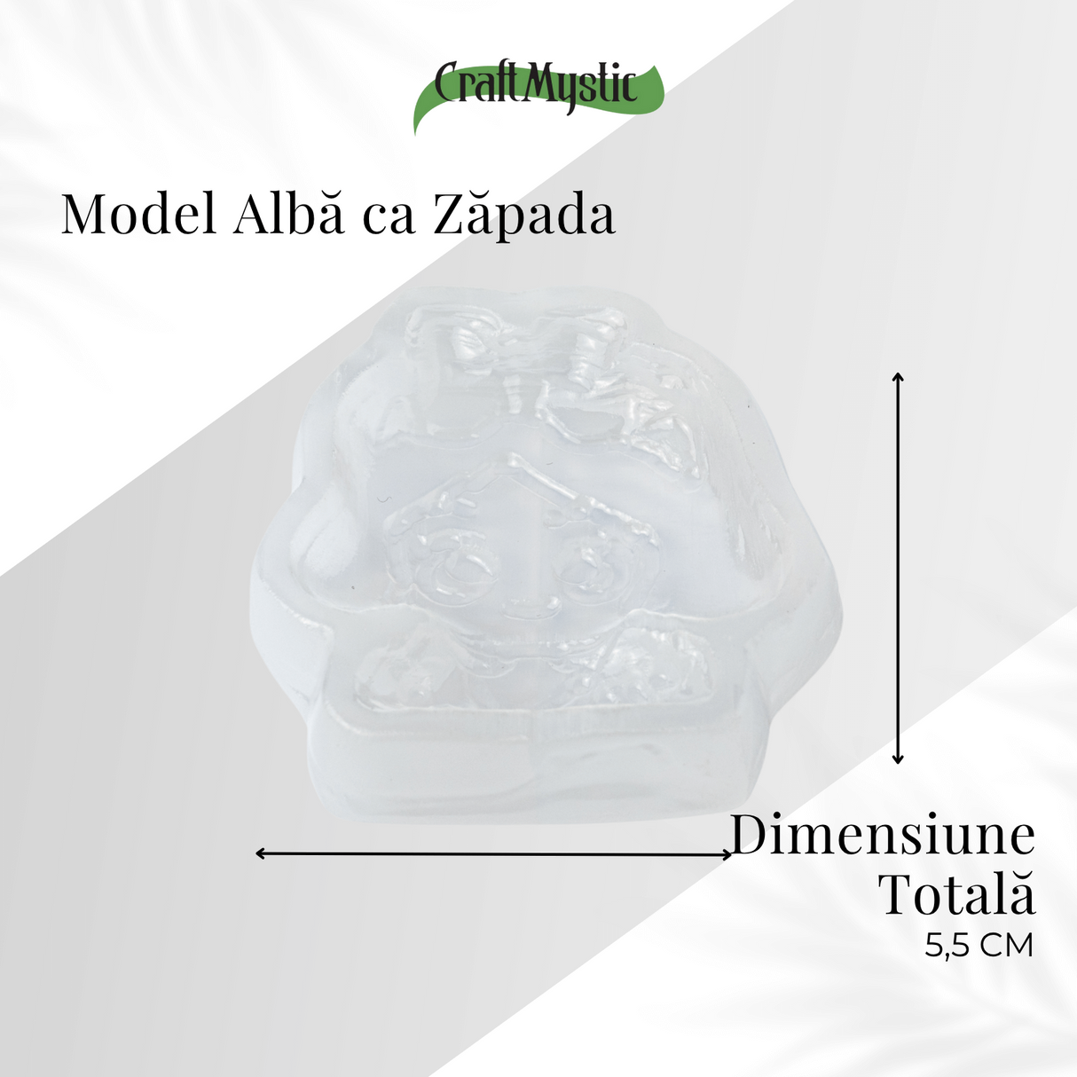Placa Decorativa din Selenit Natural 5.5 cm - Model Alba ca Zapada - Puritate si Armonie Interioara