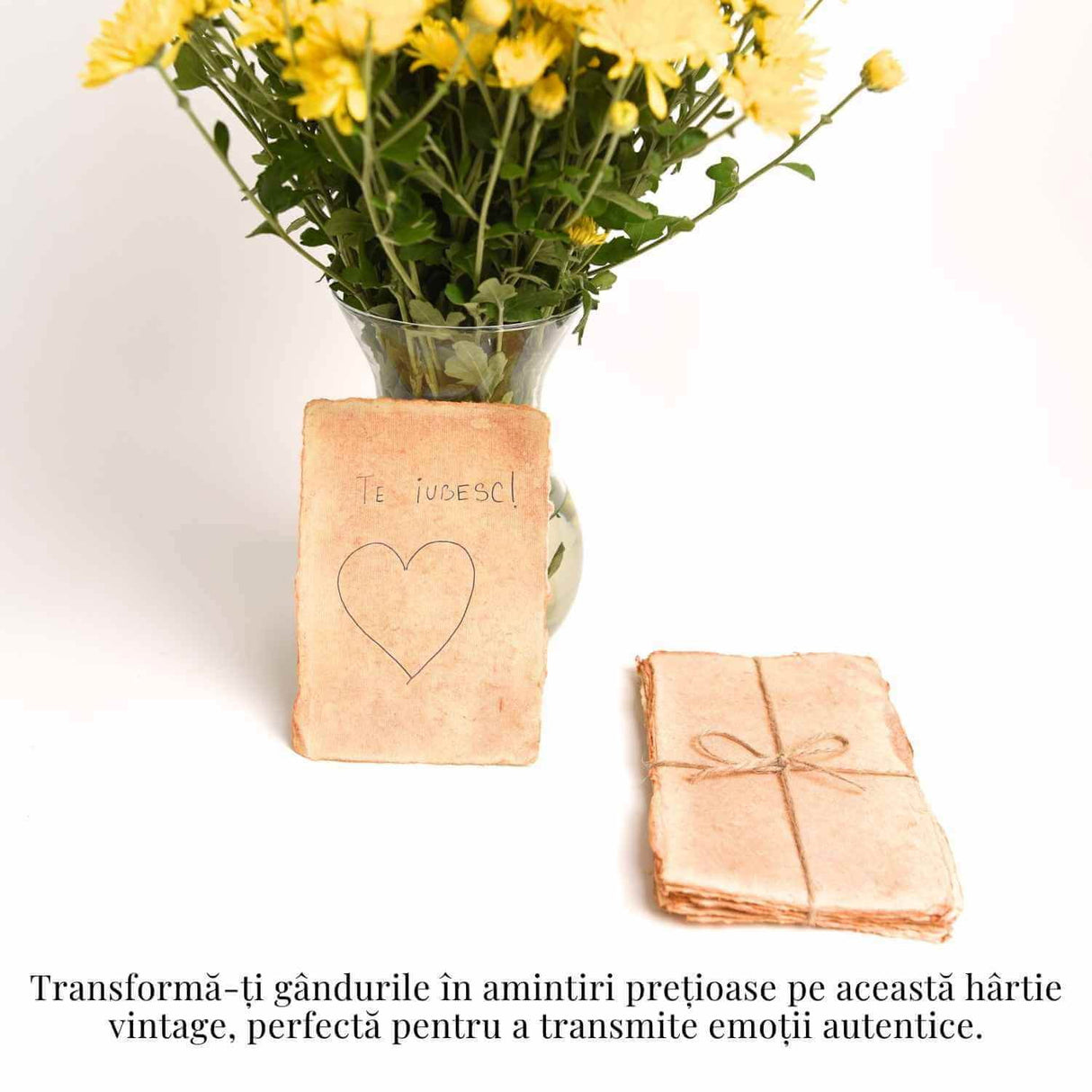Plic din hartie vintage de bumbac 13x18 cm - Eleganta si rafinament