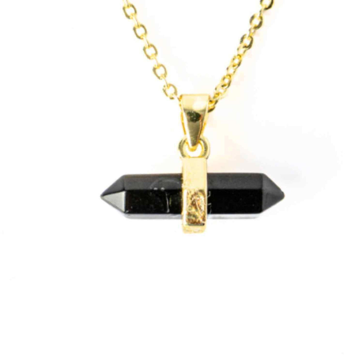Protectie si Echilibru - Colier din Obsidian Natural pe Lant de Cupru