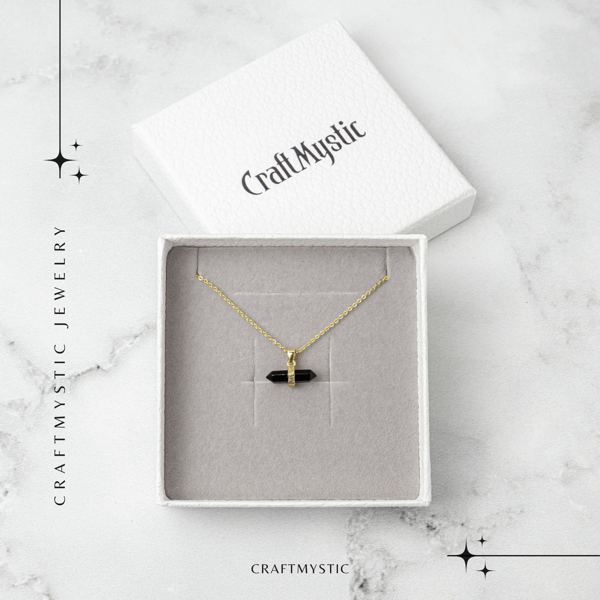Protectie si Echilibru - Colier din Obsidian Natural pe Lant de Cupru