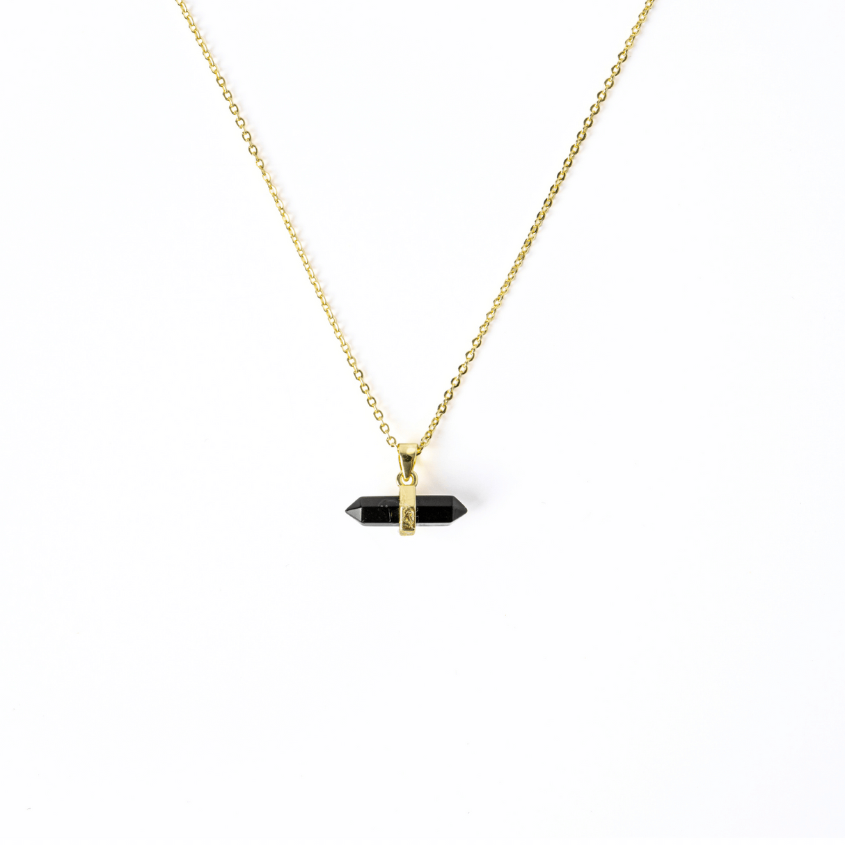 Protectie si Echilibru - Colier din Obsidian Natural pe Lant de Cupru