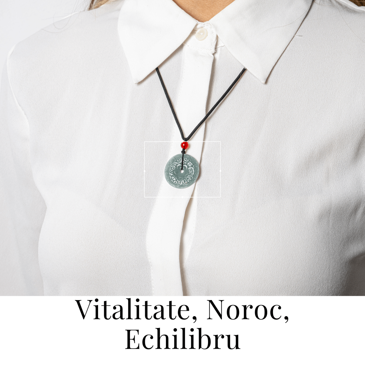 Protectie si Echilibru - Colier cu Jad Natural Sculptat