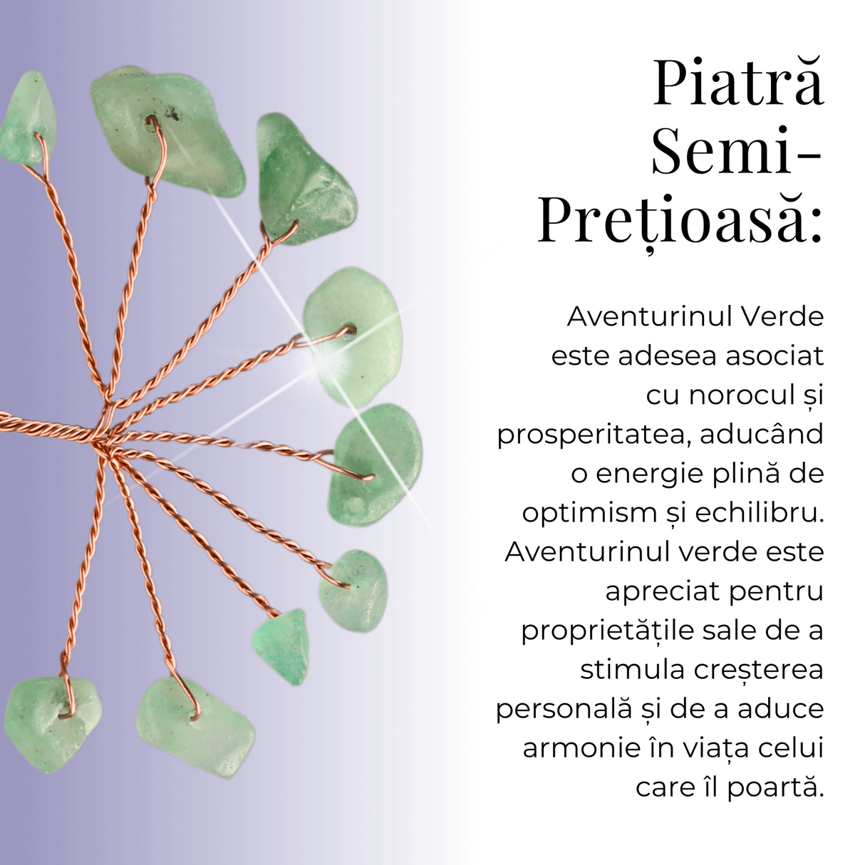 Ramurica Creativă DIY cu Pietre Naturale de Aventurin Verde (9 Pietricele)