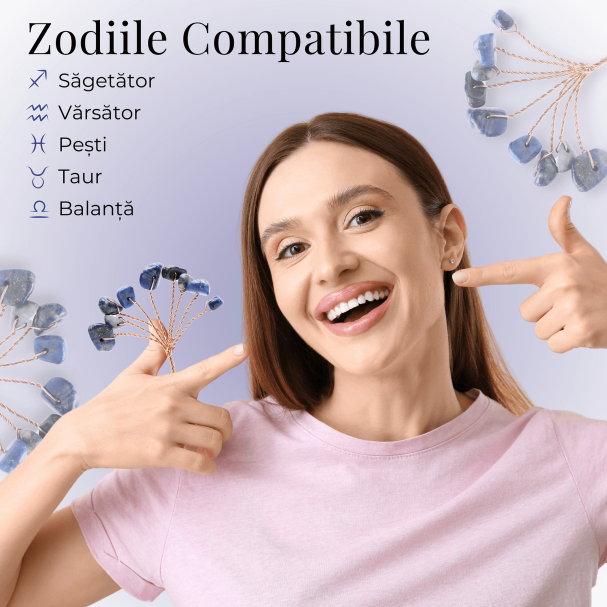 Ramurica DIY din Pietre Naturale Lapis Lazuli (9 Pietricele)