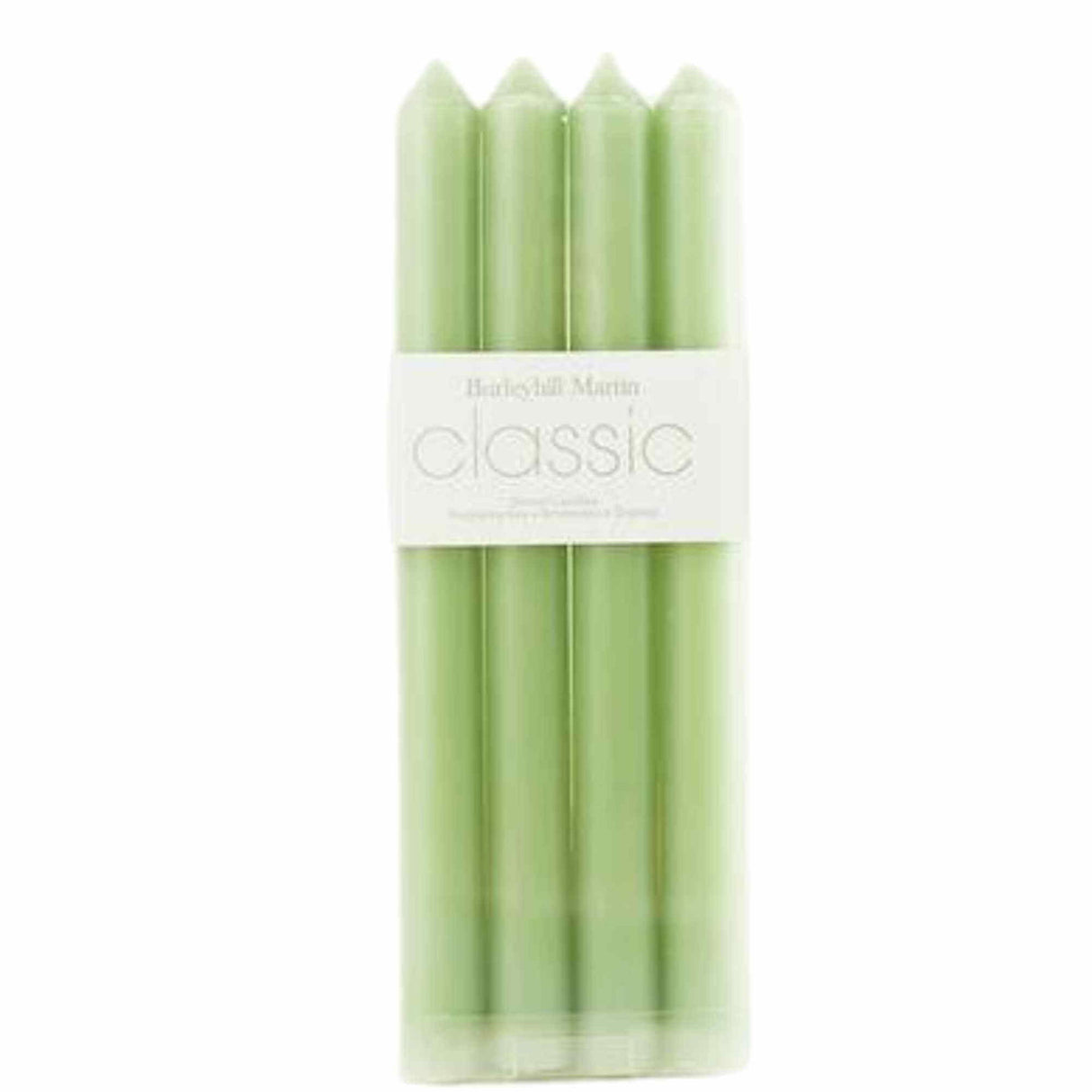 Set 4 Lumanari drepte verde lime de 25 cm - Lumanari fara picurare si fara parfum - Perfecte ca lumanari pentru cina, ocazii speciale