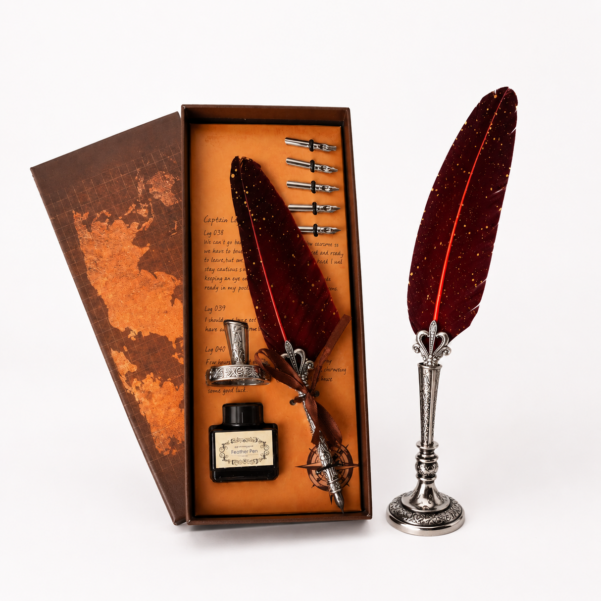 Set Stilou Pana Visinie Vintage – Eleganta si Inspiratie pentru Scris Artistic