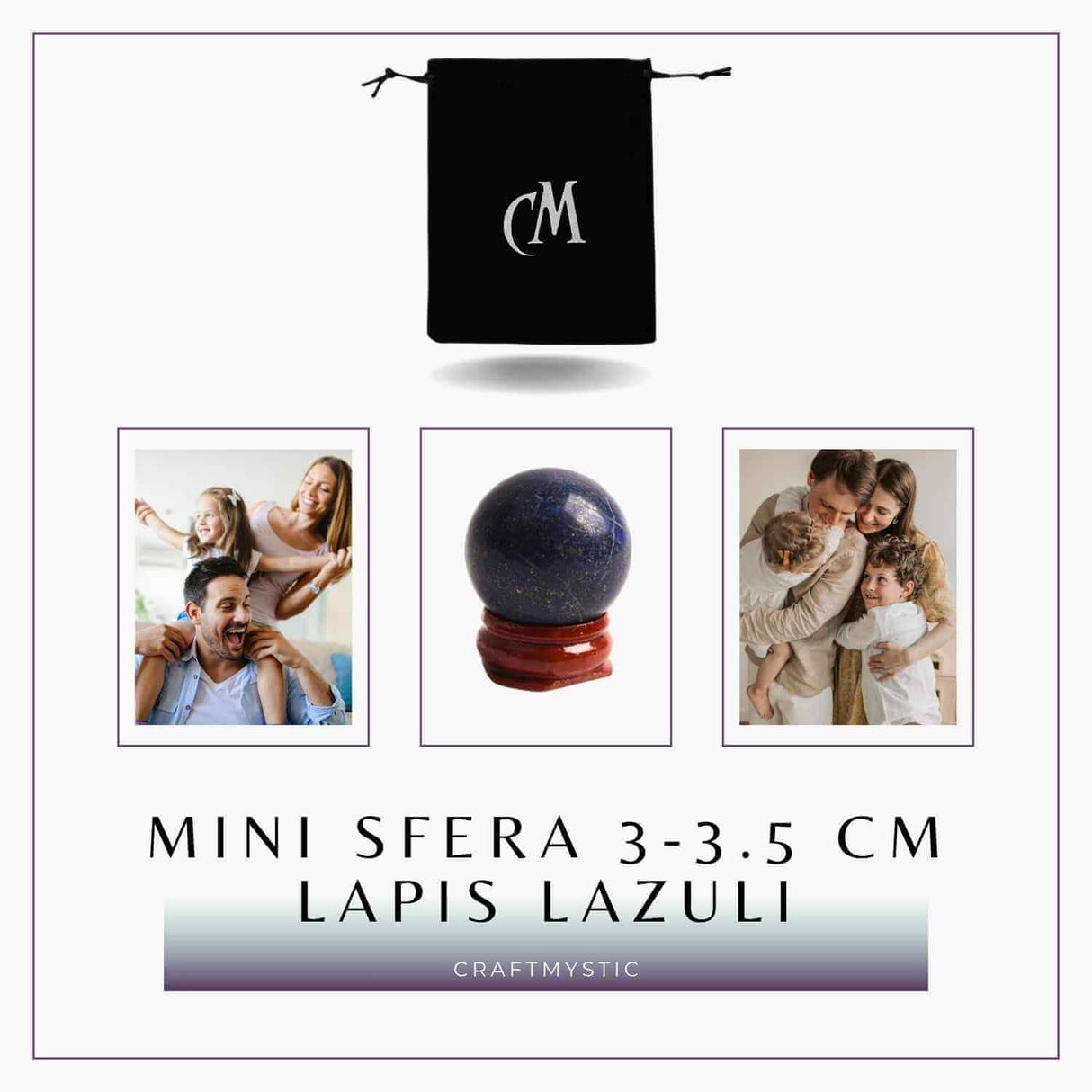 Sfera Lapis Lazuli Natural, 30-35mm – Claritate Mentala si Echilibru