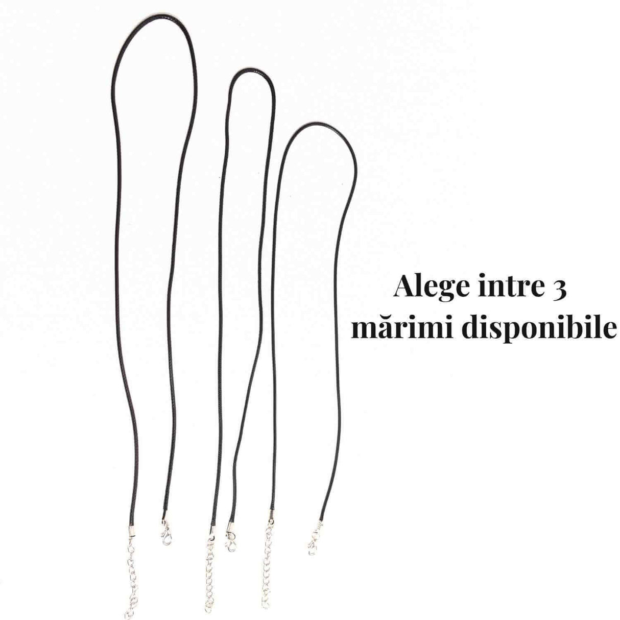 Snur ajustabil din imitatie piele cerata neagra 1.5mm, 60+5cm - Ideal pentru pandantive si medalioane