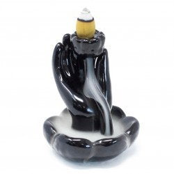 Suport Ceramic pentru Conuri Parfumate Backflow – Mana Lotusului