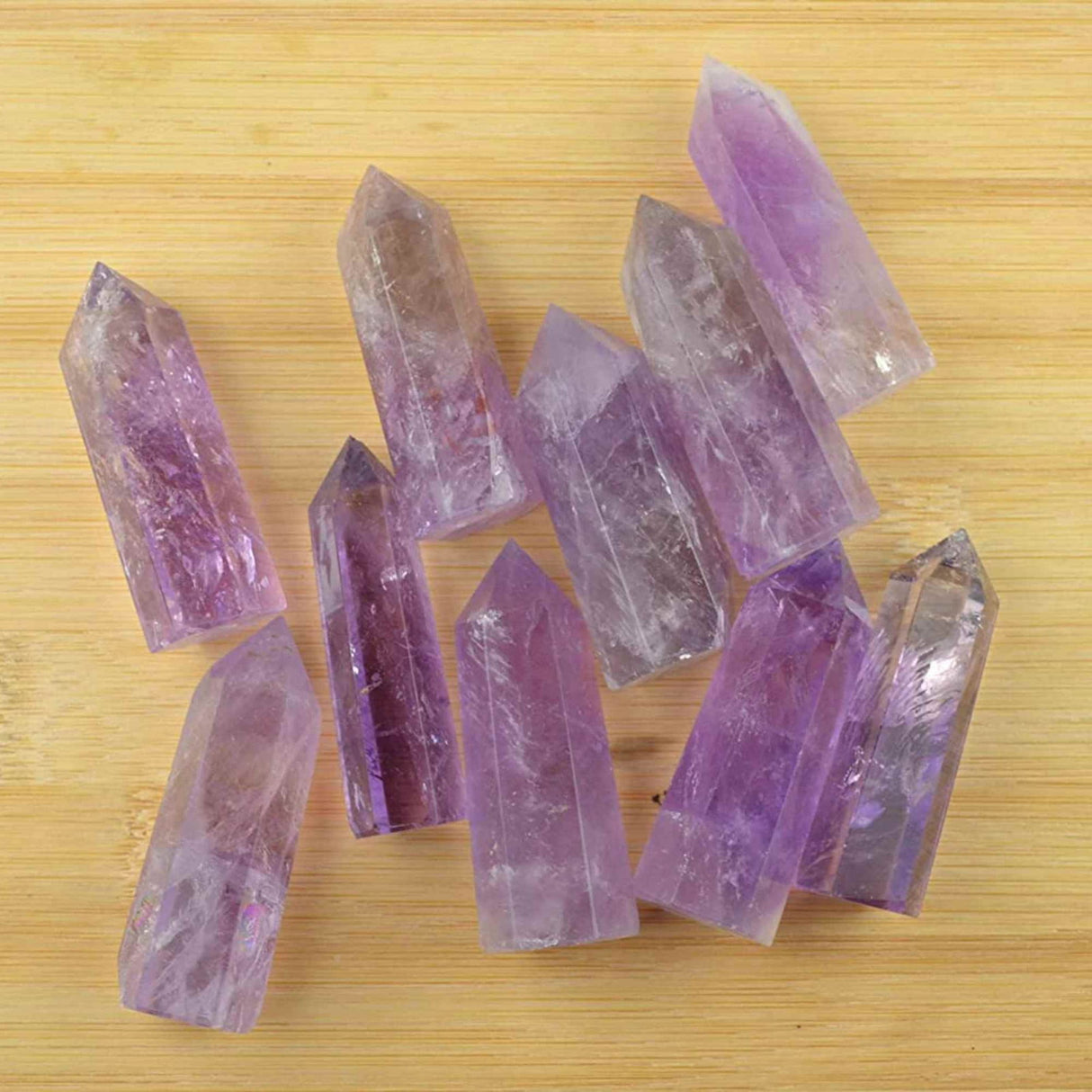 Turn de cristal semipretios vindecator hexagonal Ametist - Obelisc cu inaltimea intre 6-7 cm