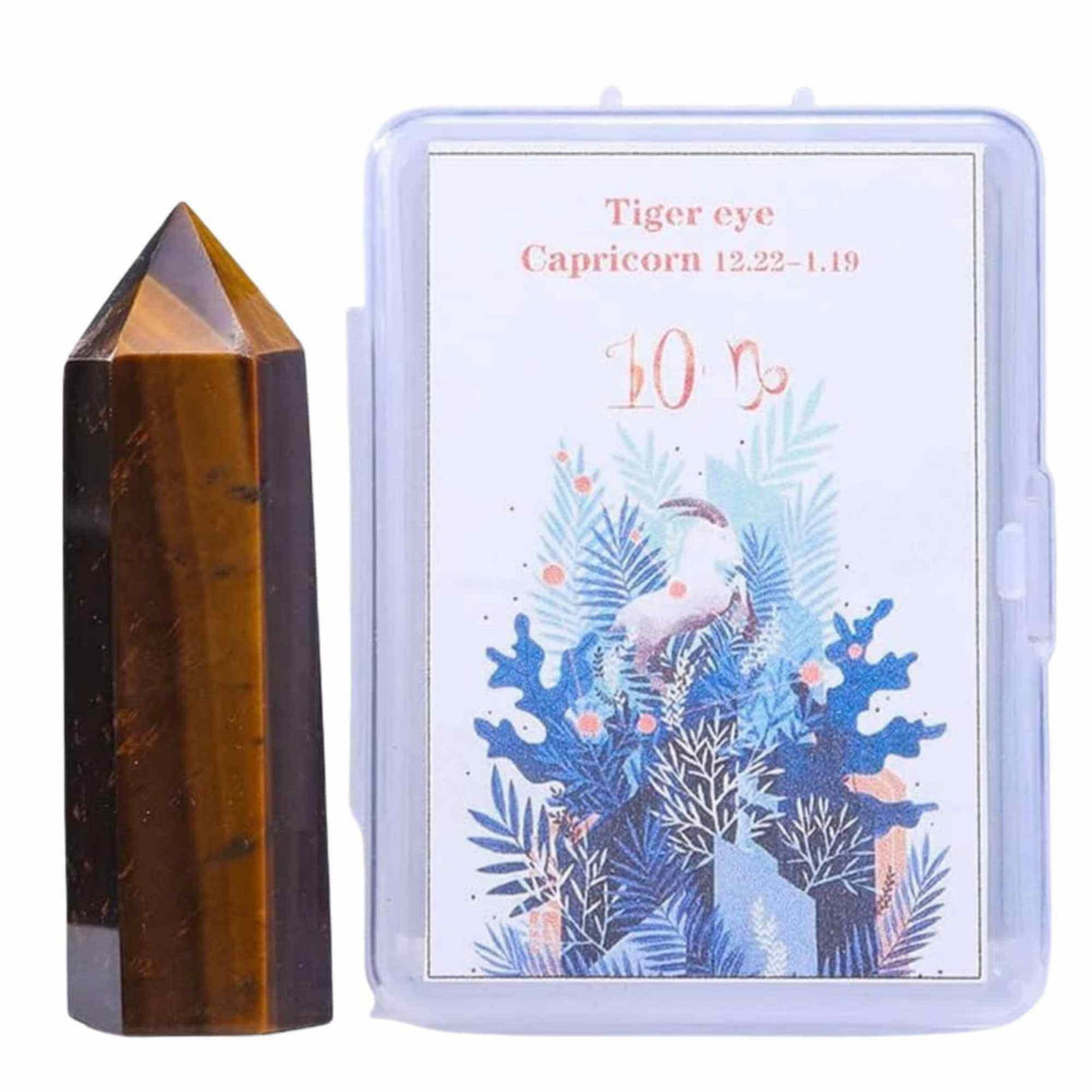 Varf de Cristal 6 cm pentru cele 12 zodii - Pietre semipretioase specifice zodiei Berbec- Un cadou deosebit