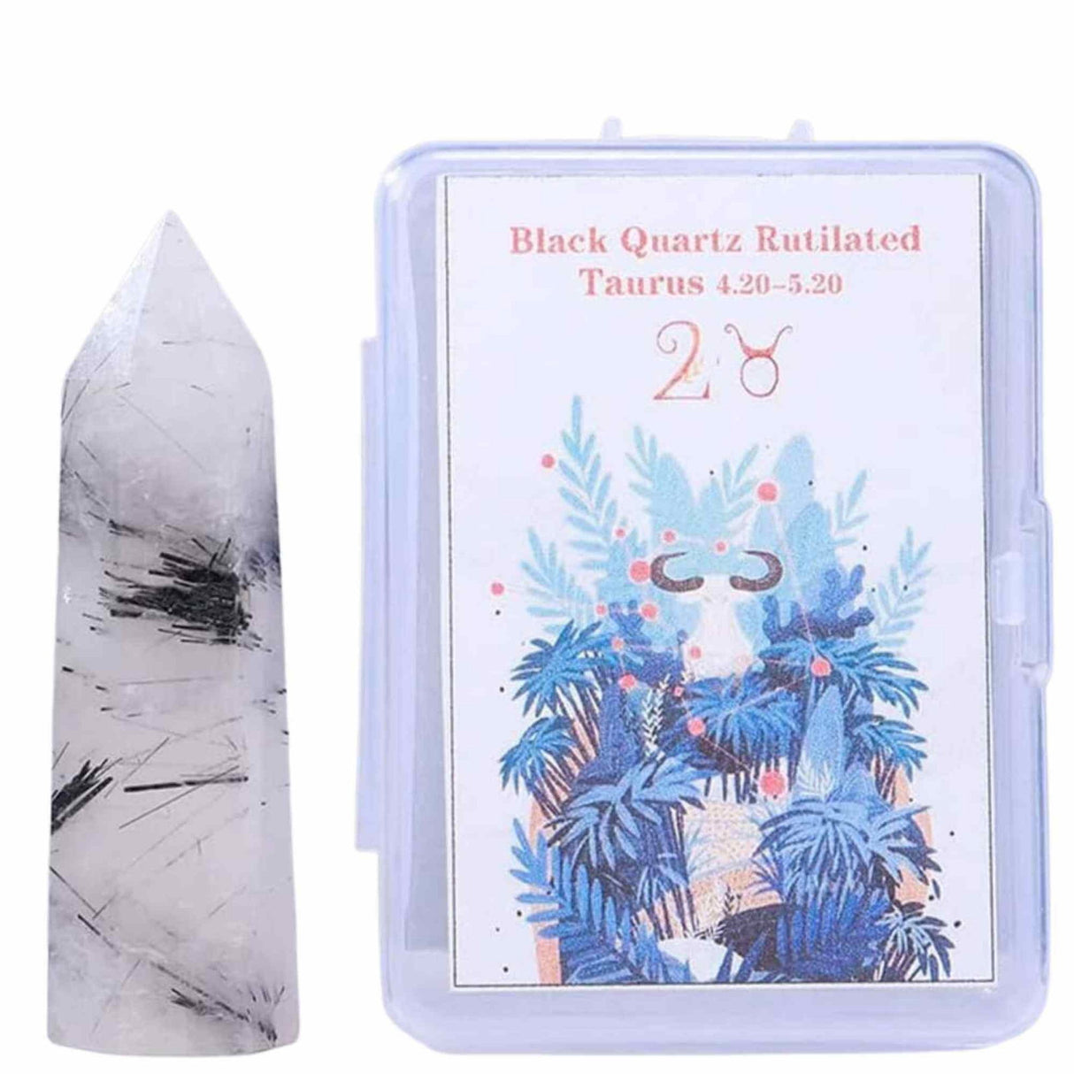 Varf de Cristal 6 cm pentru cele 12 zodii - Pietre semipretioase specifice zodiei Berbec- Un cadou deosebit
