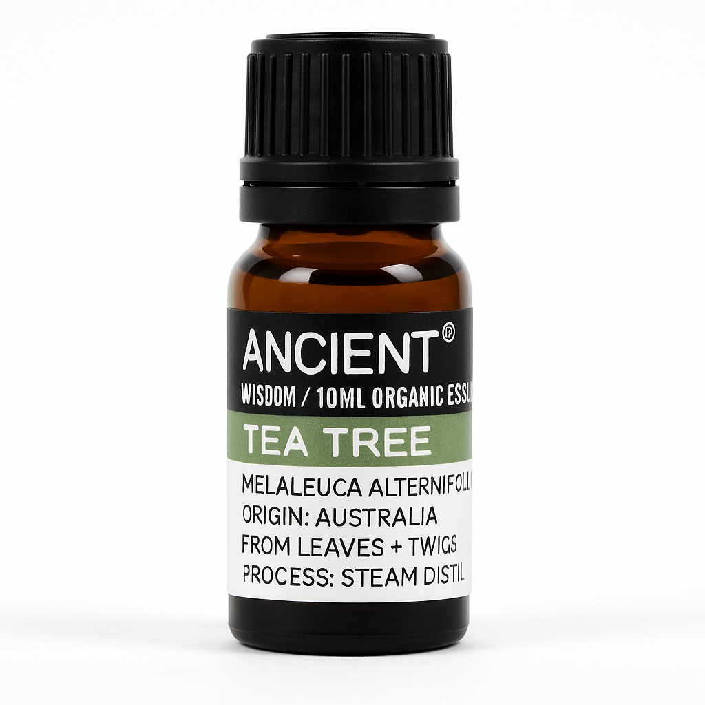 Ulei esential organic Tea Tree 10 ml (Melaleuca alternifolia) - purifiant pentru difuzor, ten si scalp (diluat)