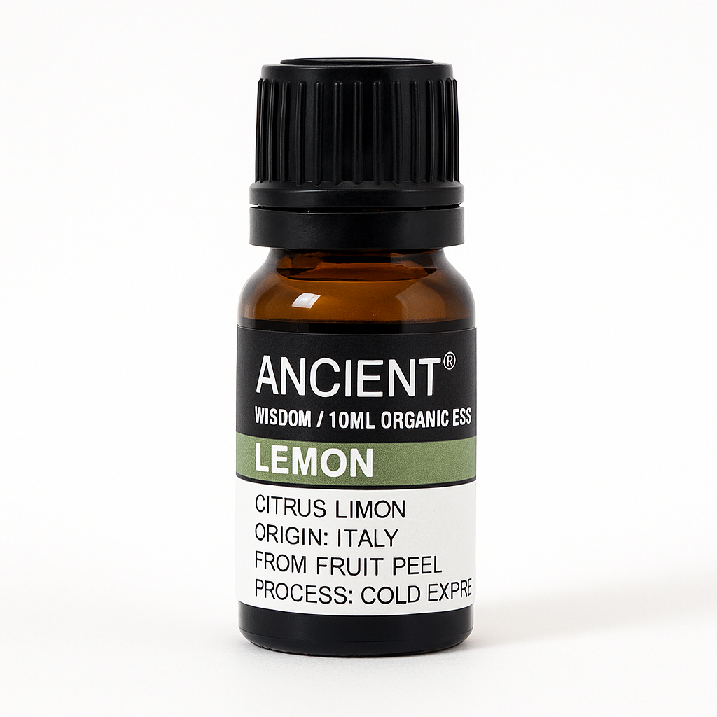 Ulei esential organic Lemon 10 ml (Citrus limon) – proaspat, purificator, pentru difuzor & curatenie naturala