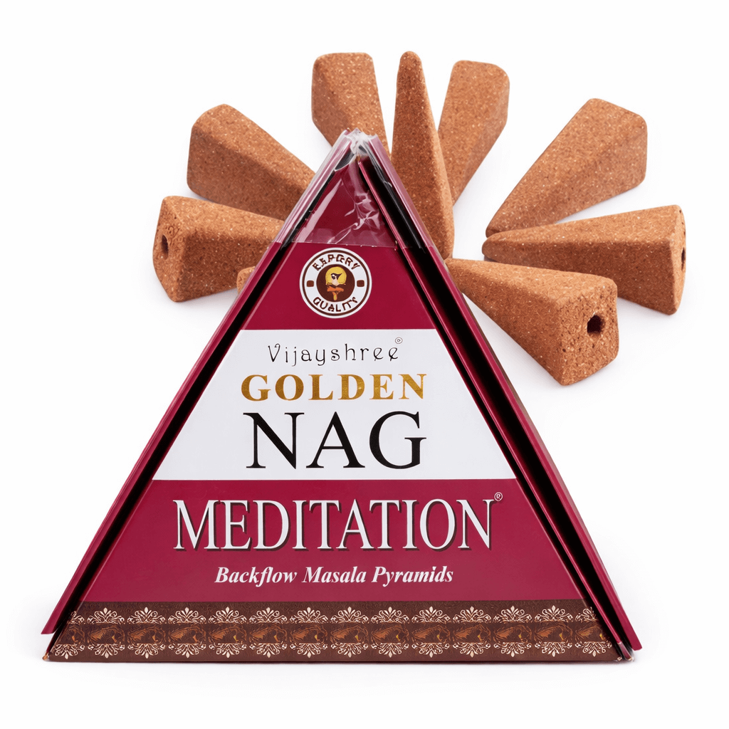 Conuri Parfumate Backflow Golden Nag Meditation - Piramida Sacra pentru Liniste si Claritate