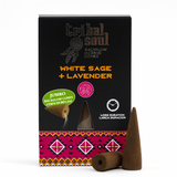 10 Conuri Tribal Soul Backflow Incense - Salvie si Lavanda