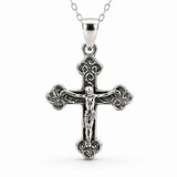Colier Cruce cu Iisus din Argint 925 – Protectie Spirituala si Credinta