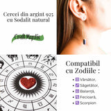 Cercei lungi din argint 925 cu sodalit - Liniste si claritate