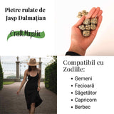 Piatra rulata de Jasp Dalmatian - Aduce echilibru, stabilitate si o legatura blanda cu natura