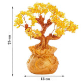Bonsai cu cristale naturale citrin, supranumit \\"copacul banilor\\" - Copacelul cu inaltimea de 25 cm reprezinta cadoul perfect pentru prosperitate, succes, energie pozitiva