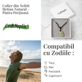 Armonie si Protectie - Colier din Jad Hetian (Nefrit) Natural