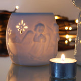 Suport Aromaterapie din Ceramica cu Inger - Lumina Calda si Armonie