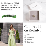 Putere in forma pura - Inel dublu cu pirita pentru protectie si motivare