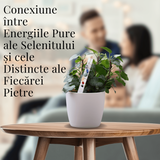 Bagheta din Selenit Brut cu Pietre pentru Cele 7 Chakre, Invelita in Sarma de Cupru, pentru Yoga, Meditatie, Echilibru Spiritual
