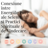 Bagheta de Selenit cu Semnele Chakrelor Color - Incarcare si Curatare Cristale