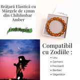 Bratara elastica 12 mm Chihlimbar Amber - Energie si protectie naturala