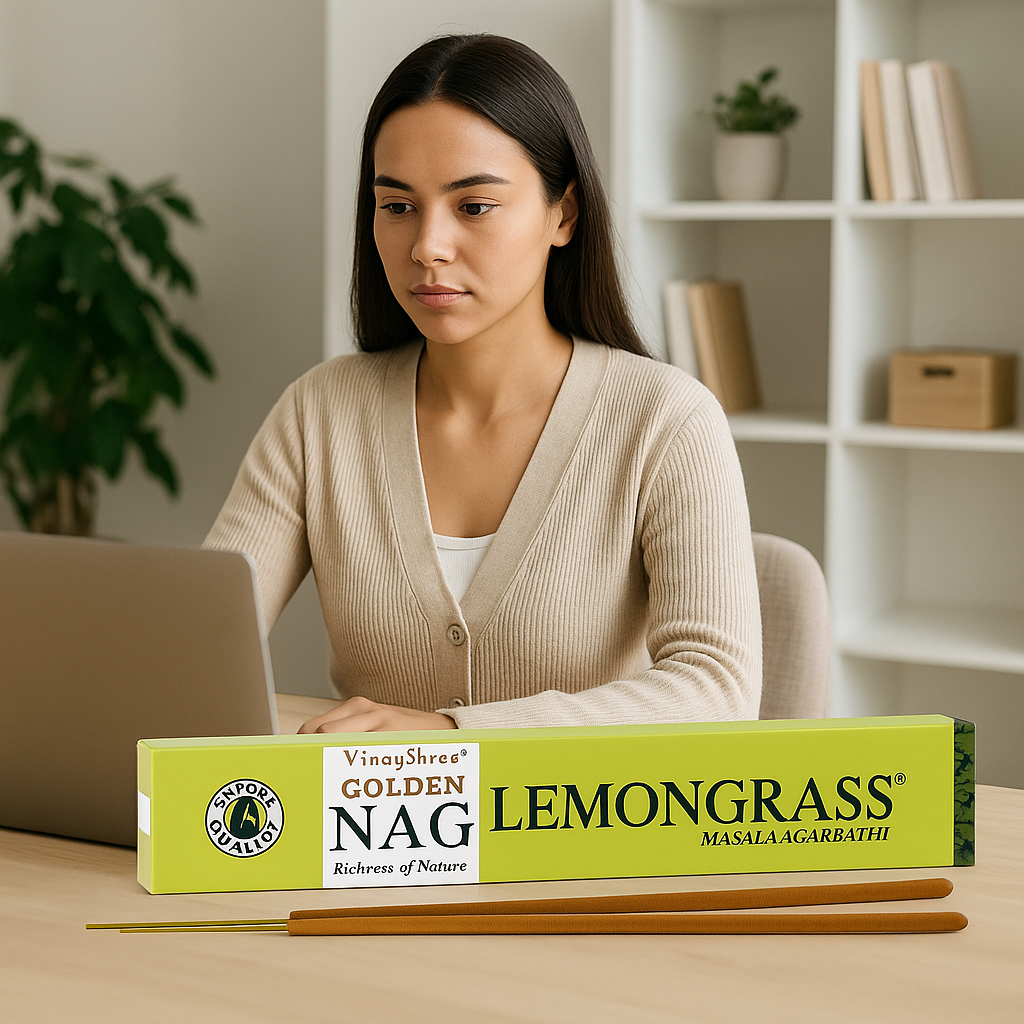 Golden Nag Lemongrass - Aroma Purificatoare pentru Claritate si Energie Pozitiva